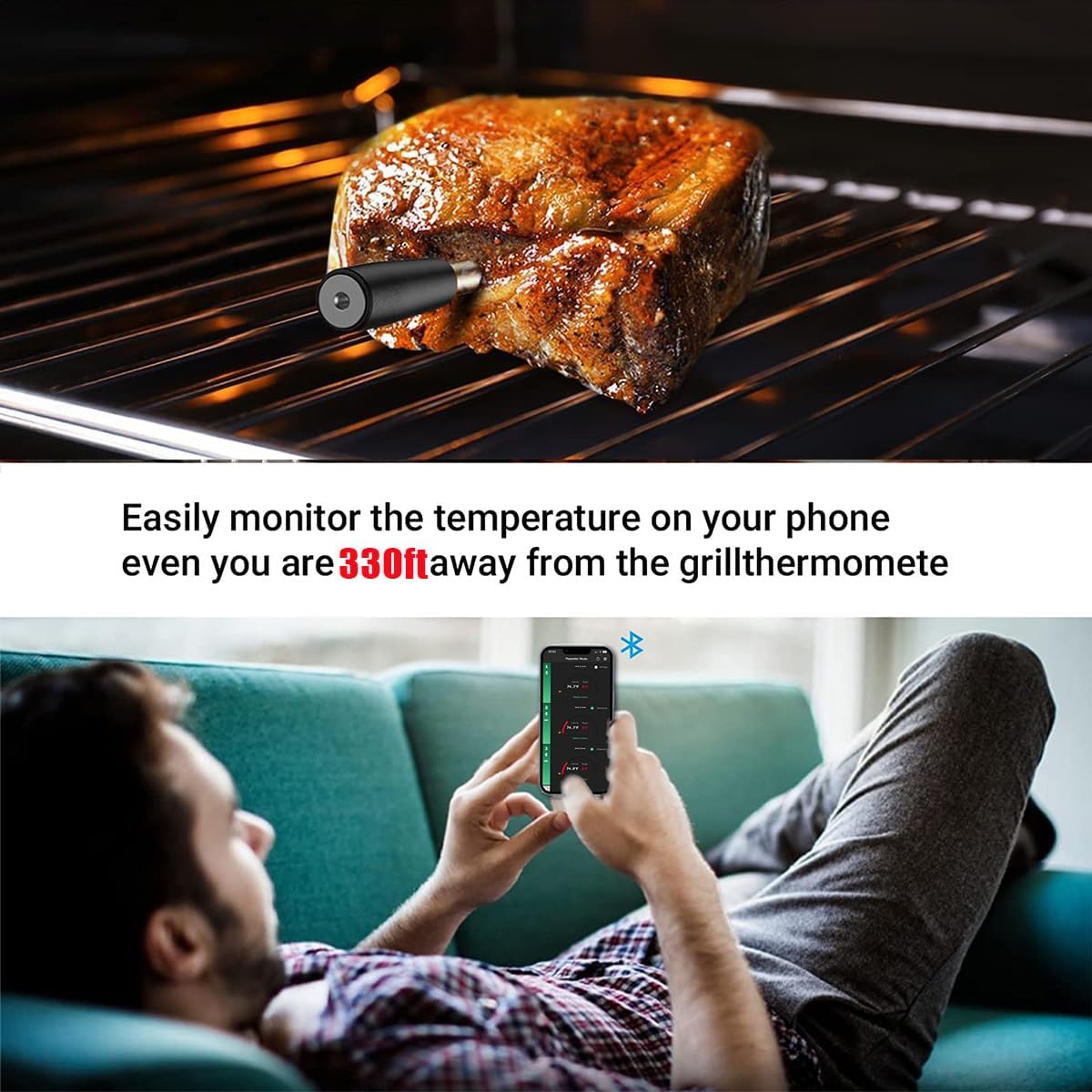 🔥Dual Probe Grill Beast💥 IP67 Waterproof & 1000°F Heatproof⚡ Bluetooth Smart Alerts🌪️ 10-in-1 BBQ/Oven/Smoker Kit | TikTok's #1 Meat Hero 🔥Dual Probe Grill Beast💥 IP67 Waterproof & 1000°F Heatproof⚡ Bluetooth Smart Alerts🌪️ 10-in-1 BBQ/Oven/Smoker Kit | TikTok's #1 Meat Hero